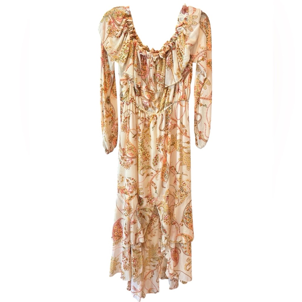 SHEIN Floral Cream Maxi Dress